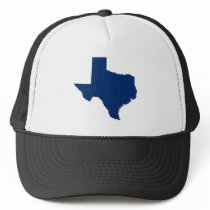 Texas in Blue Trucker Hat