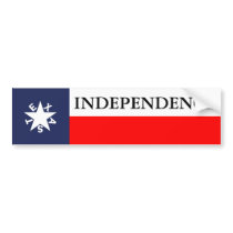 Texas Independence Zavala Bumper Bumper Stickers