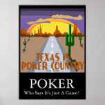 Texas Is Poker Country Print