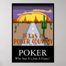 Texas Is Poker Country Print
