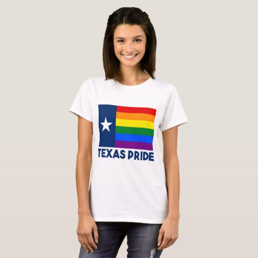 Texas LGBT Gay Pride Rainbow Flag T Shirt Zazzle