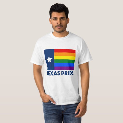 Texas Lgbt Gay Pride Rainbow Flag T Shirt Zazzle