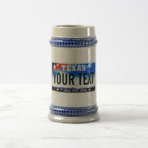 Texas license plate mug