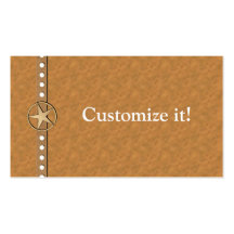 Texas Lone Star Custom Business Cards