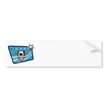 Texas Longhorn Bull Retro Bumper Sticker