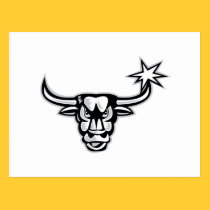 Texas Longhorn Bull Retro postcards