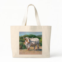 Texas Longhorn Bull Western Art Painting Bag