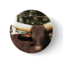 Texas Longhorn cattle buttons by all_creatures Texas Longhorn cattle buttons
