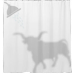 Texas Longhorn Shadow Silhouette Shadow Buddies Shower Curtain