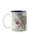 Texas Map and State Flag mugs