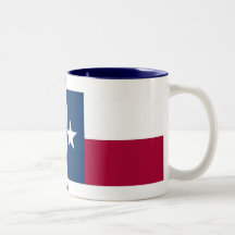 Texas Map and State Flag Mugs