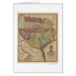 Texas Map By Stephen Austin 1837 Greeting Cards