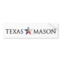 Texas Mason Bumper Stickers