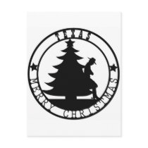 Texas Merry Christmas Postcard