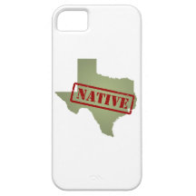 Texas Native with Texas Map iPhone 5 Cases