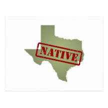 Texas Native with Texas Map Postcard