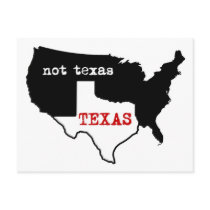 Texas / Not Texas Postcard