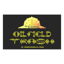 Texas Oil Field Trash,Texan,Oil,Gas,Rigs,Hard Hat Rectangular Stickers