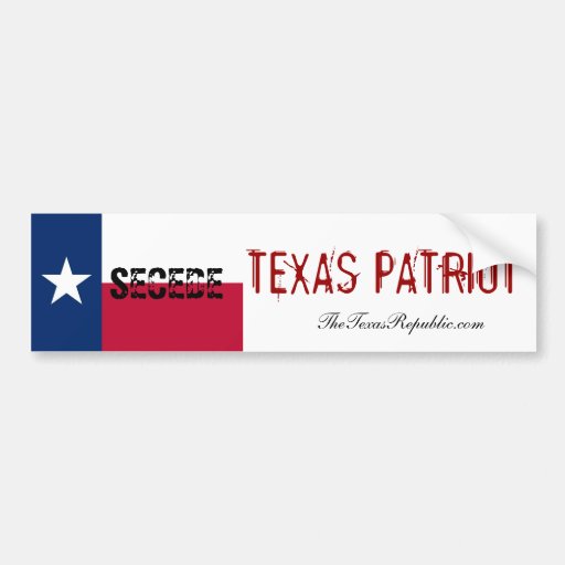 TEXAS PATRIOT!! BUMPER STICKER | Zazzle