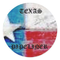Texas Pipeliner Round Stickers