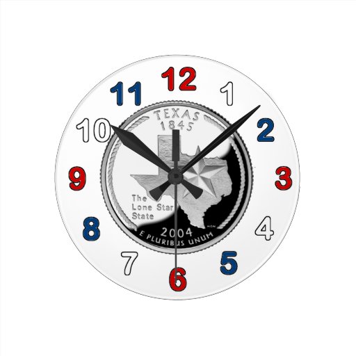 Texas Quarter Clock Zazzle