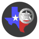 Texas Ranger Badge Tea Party stickers