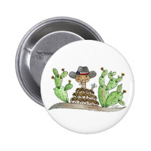 Texas Rattlesnake Pinback Button