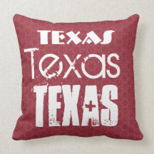 Texas Red and White Stars T001 Pillows