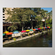 Texas, Riverwalk, dining on river's edge Print