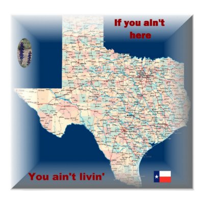 texas road map print by deesbasenjis