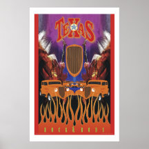 Texas Rock & Rods-Poster
