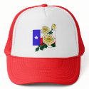 Texas Rose and flag cap hats