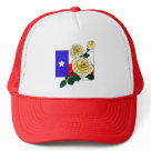 zaz_trucker_hat - Texas rose and flag illustration by Duncan Reed