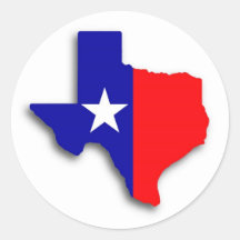 texas round sticker