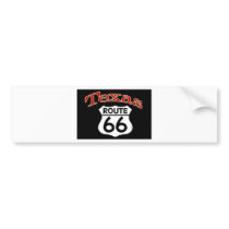 Texas Route 66 Shield Bumper Stickers