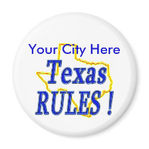 Texas Rules ! magnets by TShirtDotCom Texas Rules ! magnets