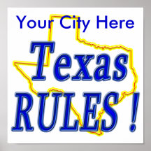 Texas Rules ! Poster