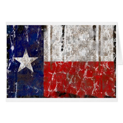 Texas Rusted Lone Star State Flag Greeting Card Zazzle