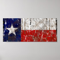 Texas Rusted Lone Star State Flag Print