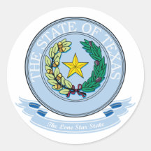 Texas Seal Round Sticker