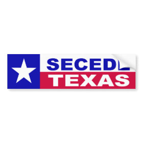 Texas secession bumper sticker