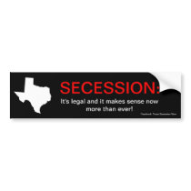 Texas Secession Bumper Stickers