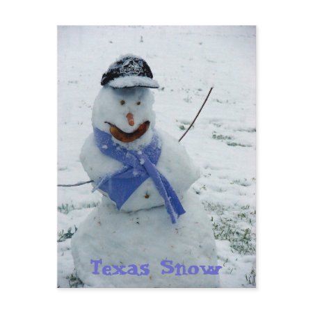 Texas Snow postcard