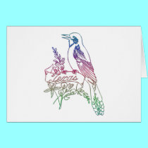 Texas State Bird - The Mockingbird cards by Artists4God Texas State Bird - The Mockingbird cards
