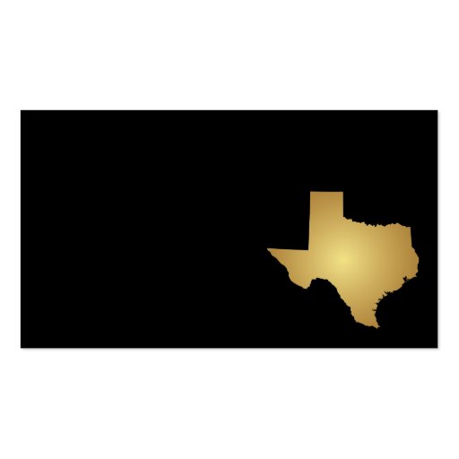 Texas State Business Card Metallic Gold (front side)