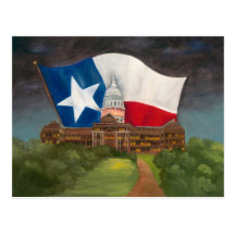 Texas State Capitol at Night Postcard
