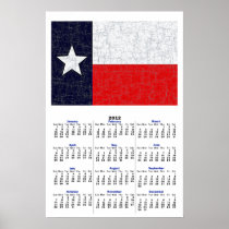 TEXAS STATE FLAG 2012 Calendar Poster