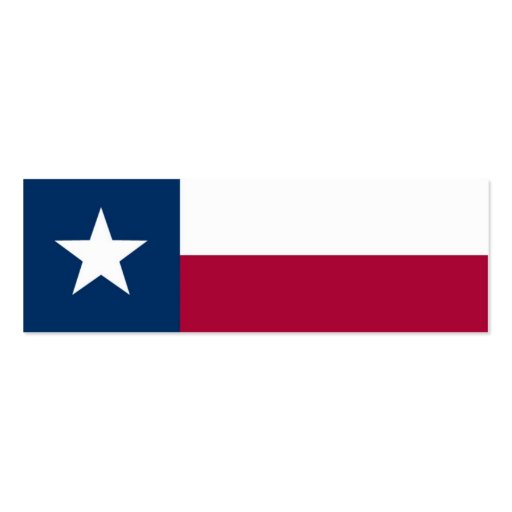 Texas State Flag Business Card Templates (back side)