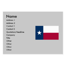 Texas State Flag Business Cards