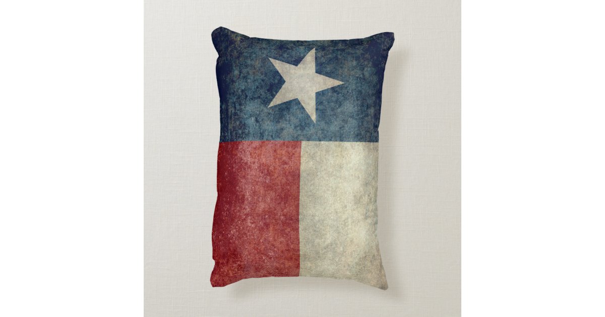 Texas state flag vintage retro style throw pillow Zazzle